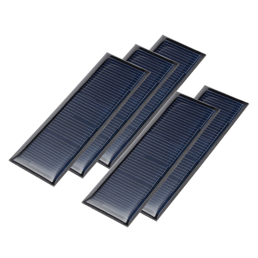 sourcingmap 5Pcs 5.5V 60mA Poly Mini Solar Cell Panel Module DIY for Light Toys Charger 90mm x 30mm