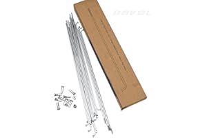 BaveL 36Pcs 14G J Bend Bicycle Steel Spokes(281-295 mm),Cycle Spokes with Brass Nipples,Mountain Bike Steel Spoke,for MTB Wheel Spokes,Ebike,Trekking,City Bikes-Replacement/Repair Spoke