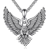 YAFEINI Animal Necklace 925 Sterling Silver Mouse Bat Spider Hedgehog Black Cat Wolf Eagle Raven Pig Highland Cow Pendant Necklace Jewelry Gifts for Women