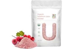 UNLEASH'D ORGANIC Organic Hawthorn Juice Powder 16 oz Provides Cardiovascular Support Enhances Nutrient Absorption