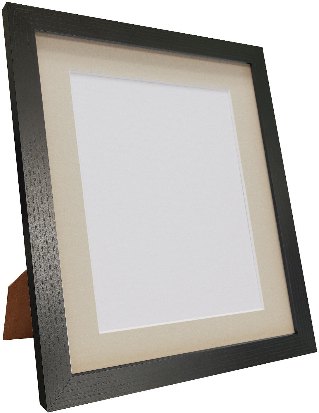 FRAMES BY POST Frame, Wood, Light Grey Mount, 50 x 40 Image Size 40 x 30 cm (Plastic Glass)