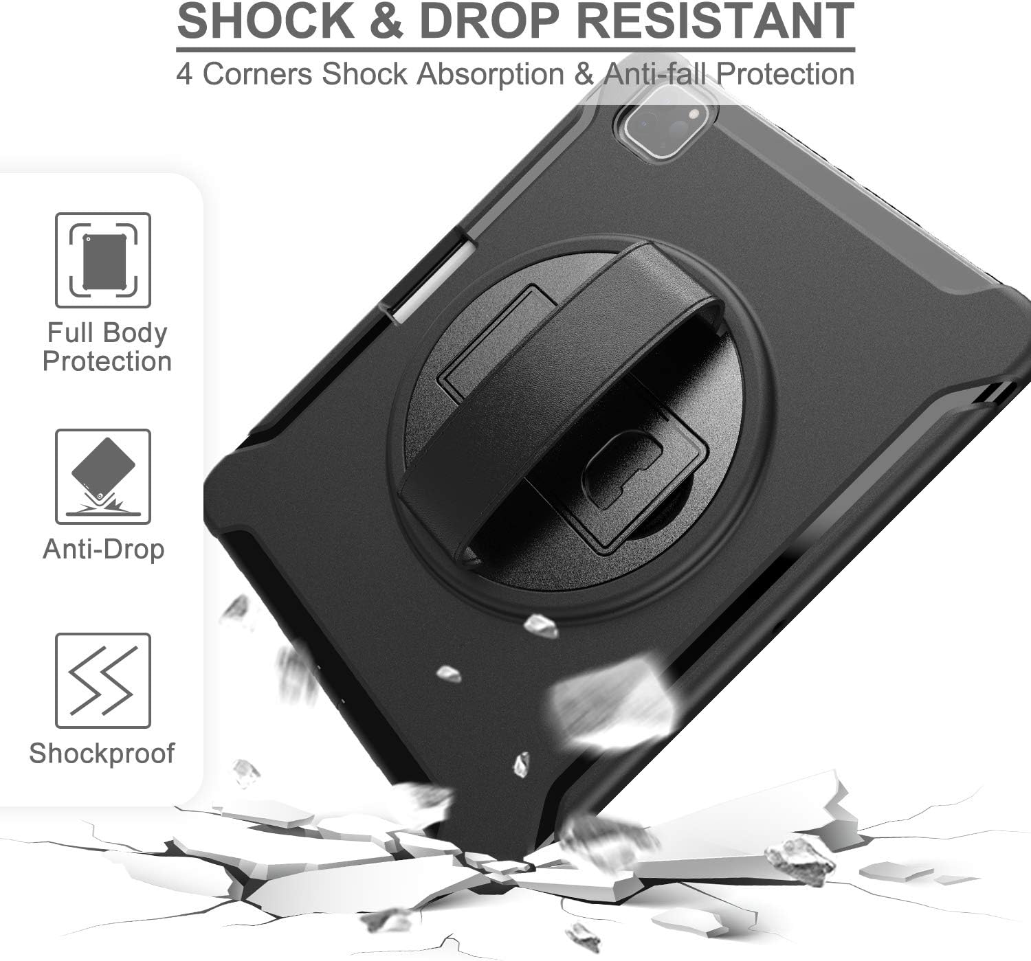 MadeRy Shockproof Rugged Case for iPad Air 4 10.9" 2020 / iPad Pro 11 2021/2020 / 2018 - Image 3