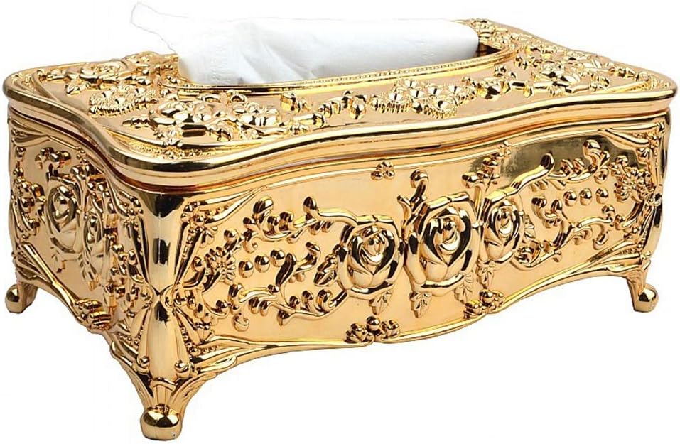 CHUNJIANGSHUI Cover Holder Napkin Office Acrylic Style Kitchen Tissue Box Bathroom Home Decor (Color : Gold)