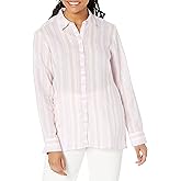 Foxcroft Women's Journey Long Sleeve Linen Blouse