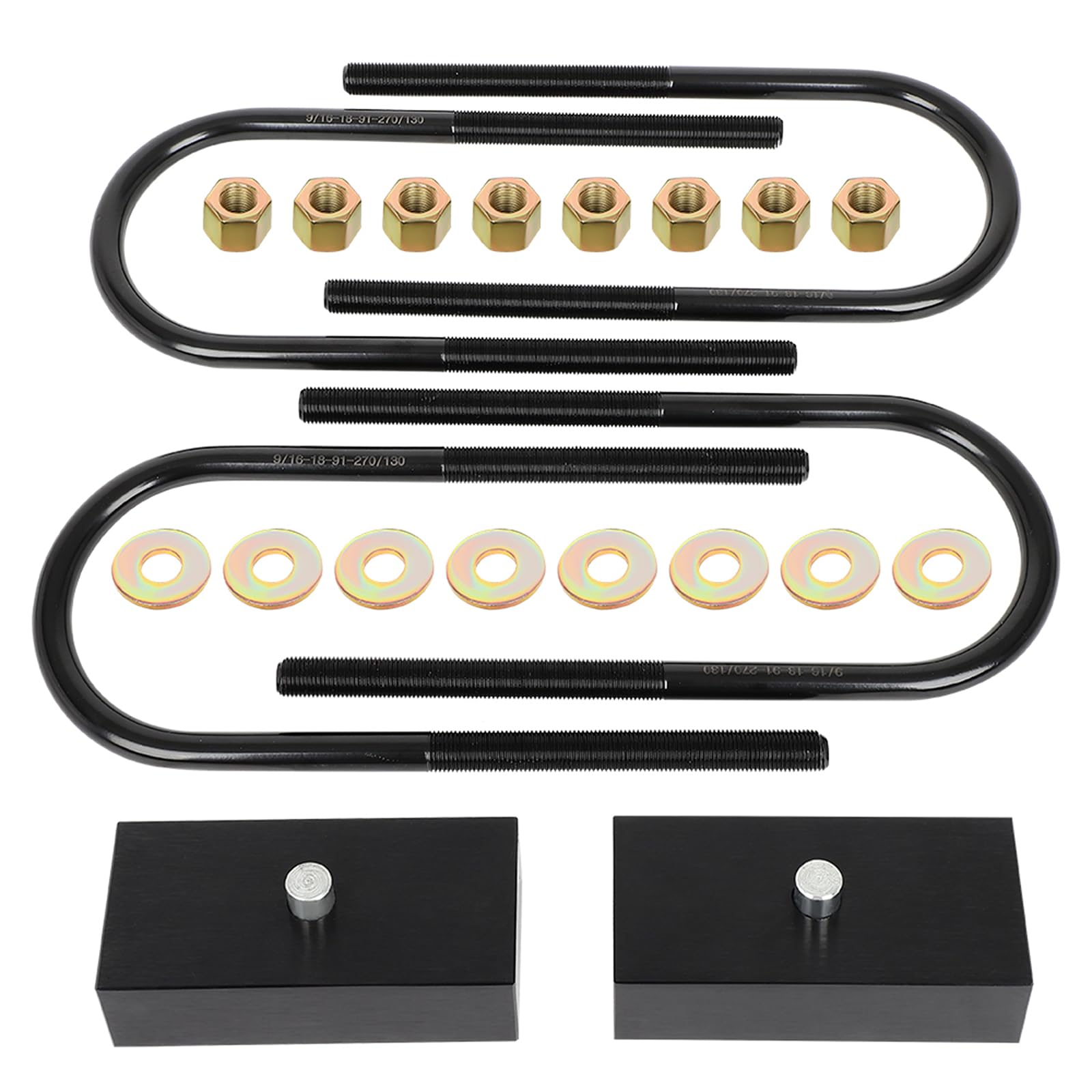 Photo 1 of ECCPP 1.5" Rear Lift Kit for 2003-2013 for Dodge for Ram 2500/3500 2WD (4" Rear Axle) 1.5" Rear Lift Blocks + 5/8th Round Bend U-Bolts (3/4th Pin Blocks Kit)
