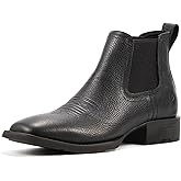 SUREWAY Western Cowboy Boots for Men,Square Toe Casual/Work/Chukka Boots, Ankle Length Classic Comfort Oxford Style Footwear