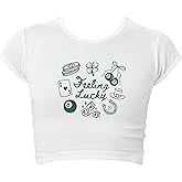 St. Patrick's Day Baby Tee | Premium Cap Sleeve Baby Rib Crop Top Shirt for Women