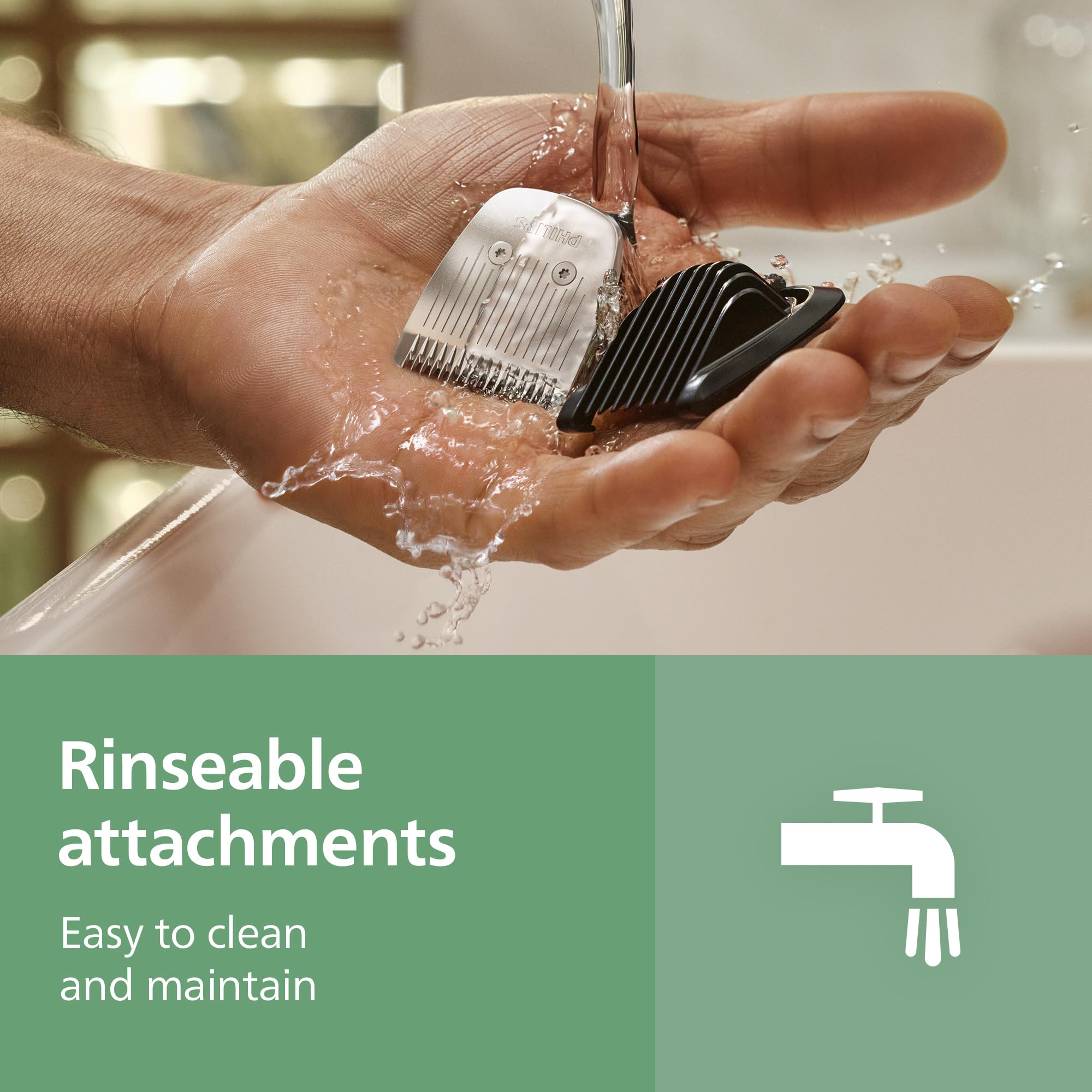 Philips Norelco All-in-One 3000 Series 13 in 1 Trimmer for Men, Beard Trimmer & Head Hair Clipper, Full Metal Self-Sharpening Blades & 8 Length Settings, MG3939/50