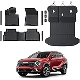 GALVAGNITE Floor Mats for 2023-2025 2026 Kia Sportage Gas, Full Coverage All Weather Floor Mat Trunk Cargo Liner with Backrest Protectors & Door Sill Guards for Sportage Accessories (No for Hybrid)