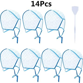 Amazon Com 14 Pieces Disposable Tipping Cap Highlight Hair Cap