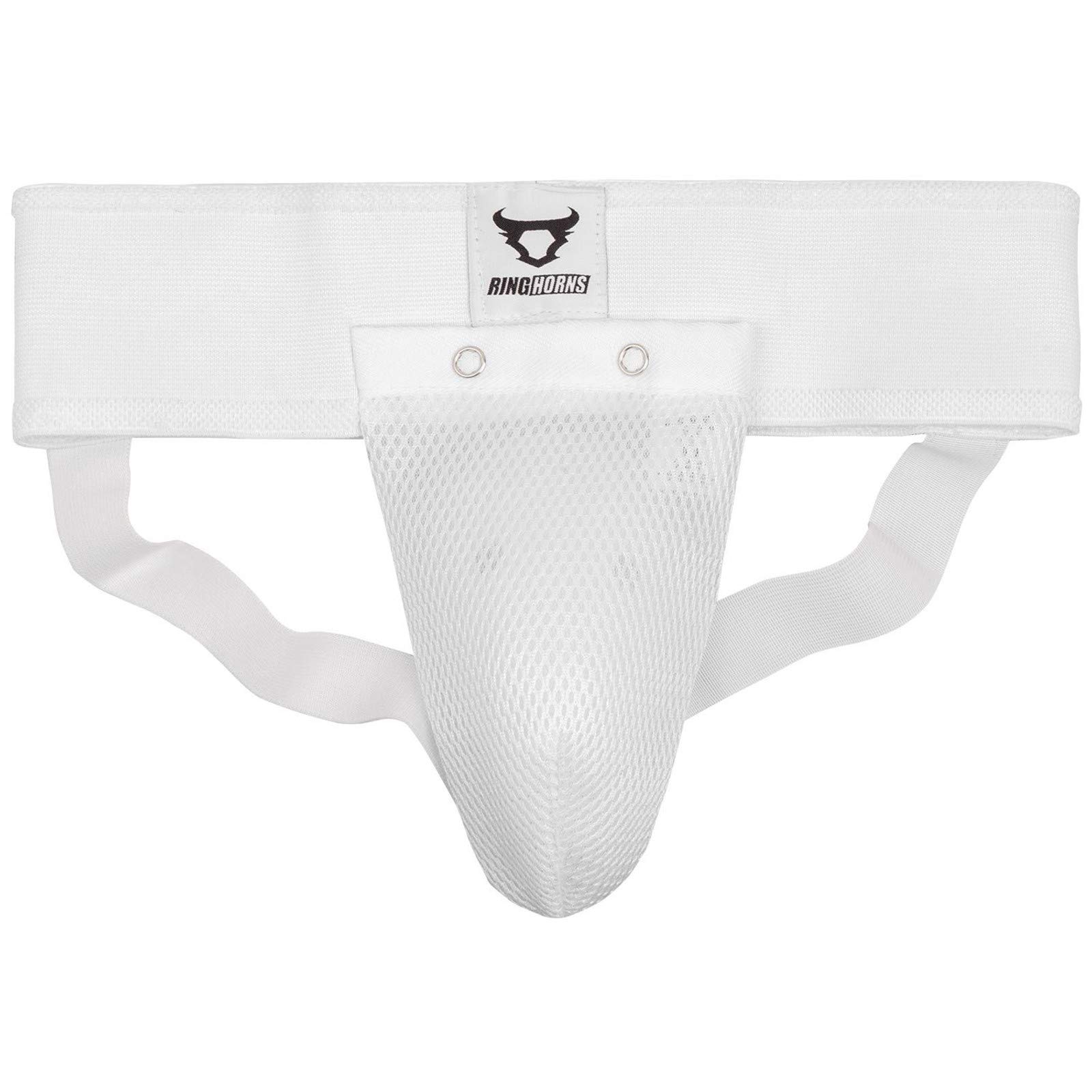 Ringhorns, Charger Groin Guard & Support, Men's, L, White