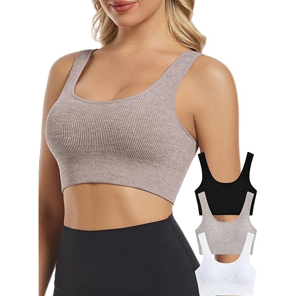Sujetador Deportivo Largo Para Mujer - Sin Mangas - Acolchado Extraíble - Talla Large Amarillo - Para Yoga, Gimnasio Y Día A Día