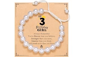 ORISPRE Pearl Bracelets- Birthday Gifts for 10 13 16 Year Old Girls 10th 13th 16th Birthday