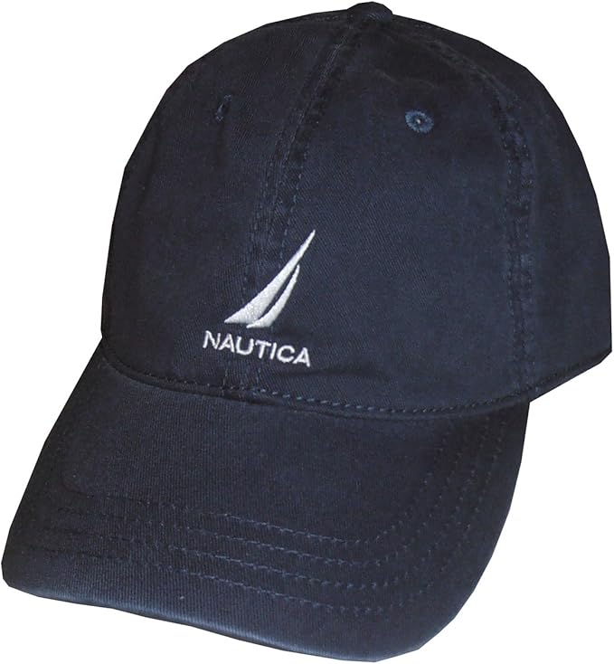 Nautica Men Adjustable Logo Hat Cap, Navy, One Size Clothing