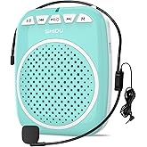 SHIDU Voice Amplifier Portable Speaker with Microphone Voice Amplifier for Teachers PA System Supports Bluetooth TF Card & U-Disk Play Music for Teachers, Tour Guides, Coaches, Training S308