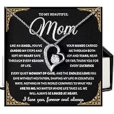 Mapileng To My Mom Necklace – Sentimental Gift from Son or Daughter, I Love You Mom Jewelry with Message Card, Perfect for Mother’s Day or Birthday