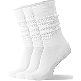 AugRing Womens Slouch Scrunch Socks Retro Knee High Soft Stack Chunky Cozy Boot Socks For Women Size 6-11