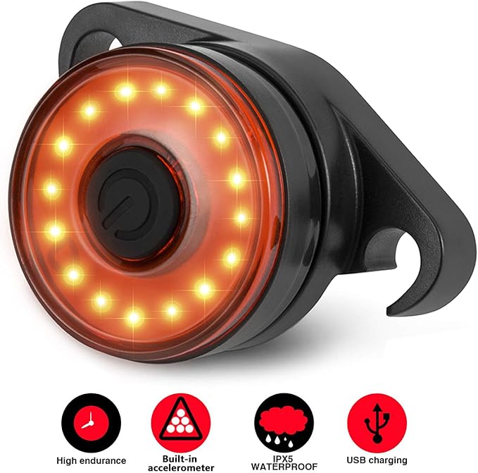 SEWOBYE Bike Light with Smart Builtin Accelerometer, High Power COB