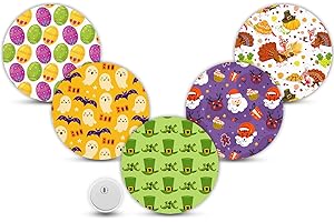funpatch Waterproof Libre 3 Plus Sensor Covers, 20Pack Freestyle Adhesive Patch for Libre 3 Full Covers CGM Tape Non-Glue Cen