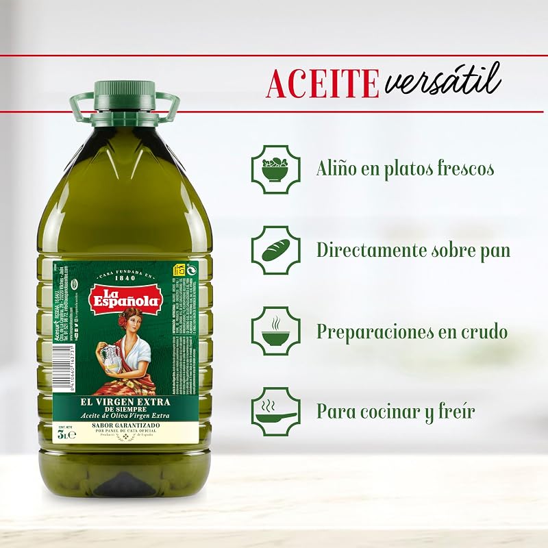 LA ESPAÑOLA - Aceite de Oliva Virgen Extra - Garrafa 3 Litros — foto 3 de 8