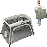 Babymoov Moov & Comfy 3-in-1 Travel Crib & Pack and Play, Lightweight Baby Playpen, Portable Play Yard and Infant Bassinet (C