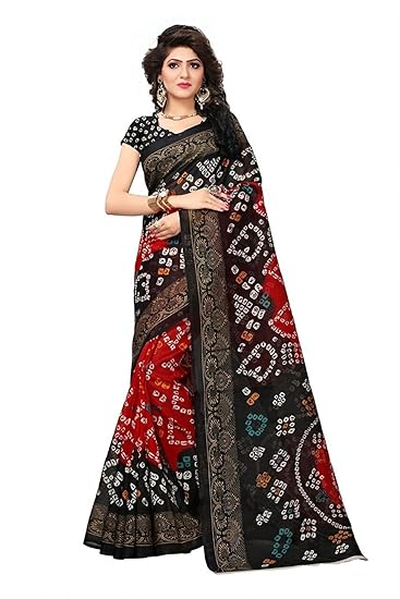 Navabi Export Georgette Saree With Blouse Piece (ZicZac_Black_Free Size)