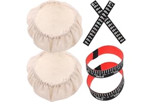 DOITOOL Sourdough Starter Jar Kit Accessories 24oz Cloth Covers, Thermometer Sticker, and Date Marking Bands