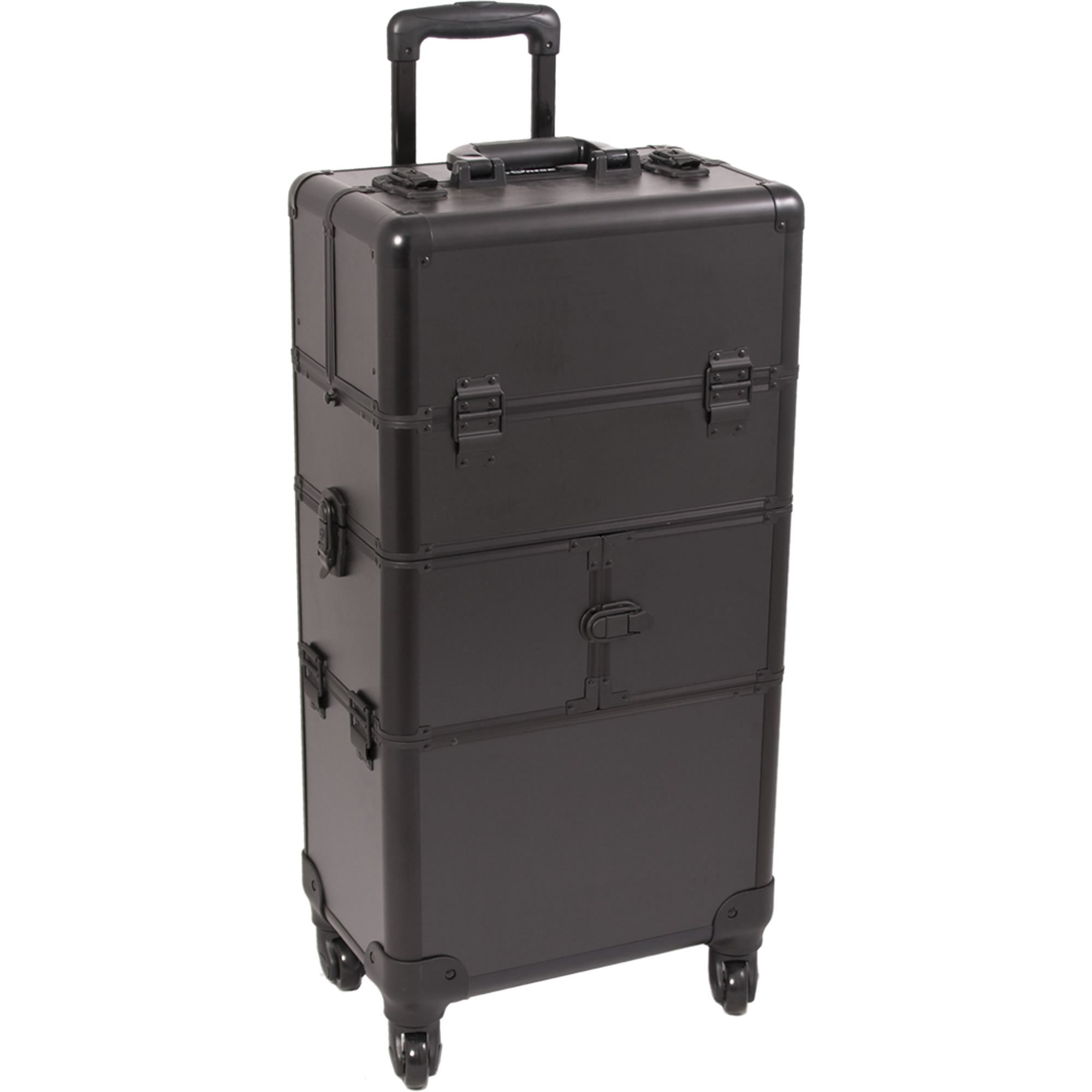 SUNRISE Makeup Case on Wheels 2 in 1 Hair Stylist I3564, 9 Trays with