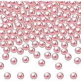 1100PCS Dark Pink Pearls Beads for Centerpieces Vases, 8mm Makeup No Hole Beads to Hold Lipstick Eyeliner, Vase Filler Pearl for Table Wedding Party Decor