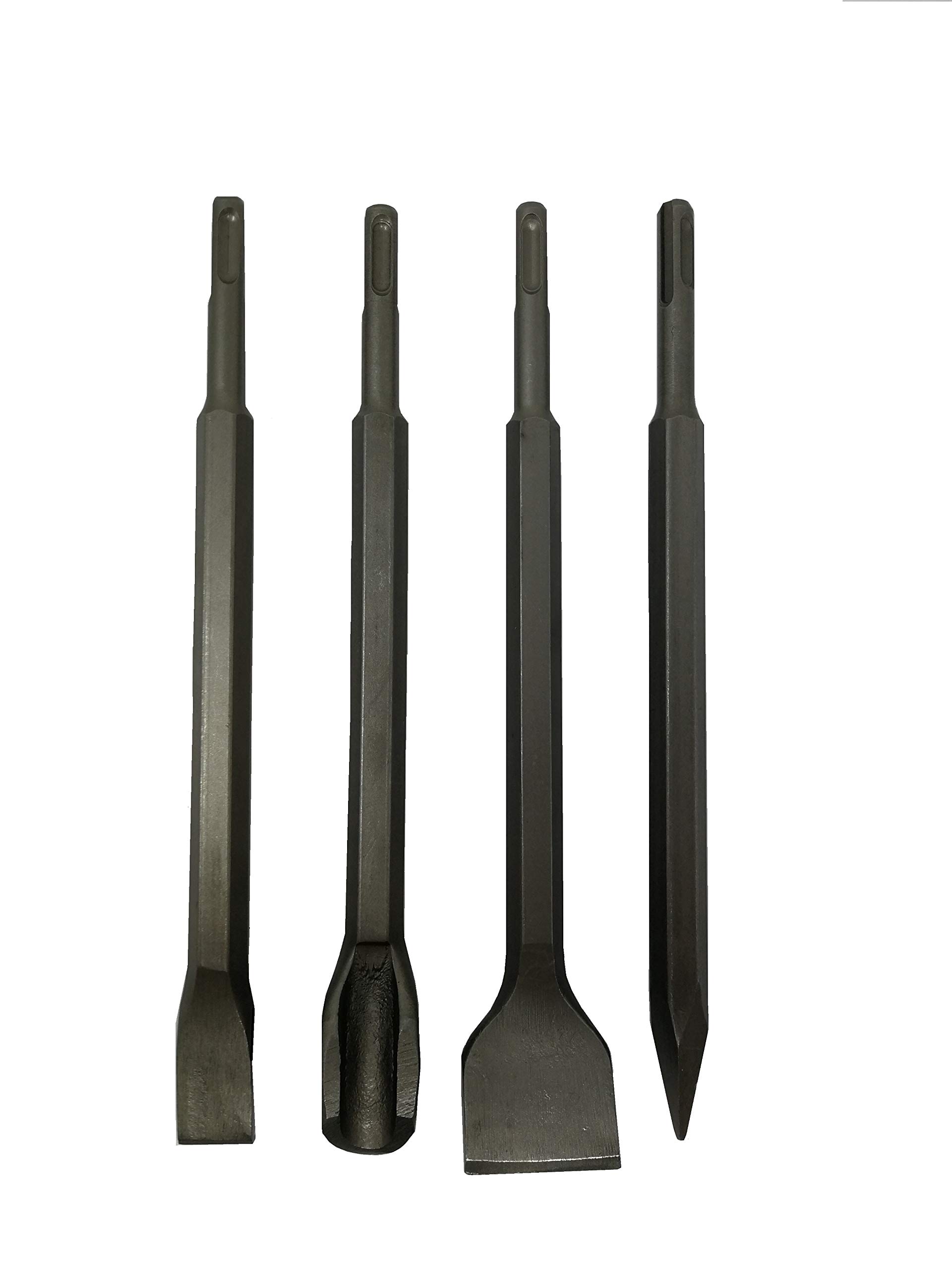 SDS-Plus 4-Piece Chisel Set Consisting of Pointed Chisel Flat Chisel Tile Chisel and Channel Chisel JJW-Germany 4250980607270
