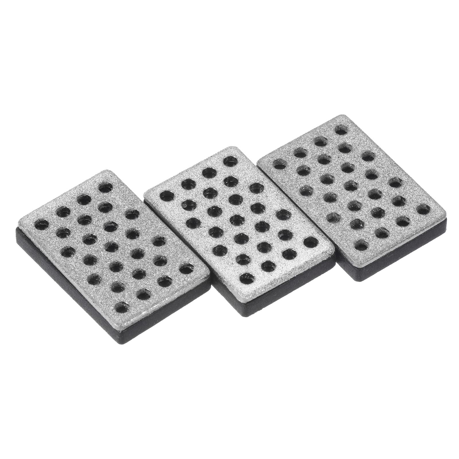 PATIKIL 1.2"x0.8" 240 Grit Extra-Coarse Ski Snowboard Diamond Stone, 3 Pack Ski Edge Sharpener Diamond Edge Files Snowboard Whetstone, Black