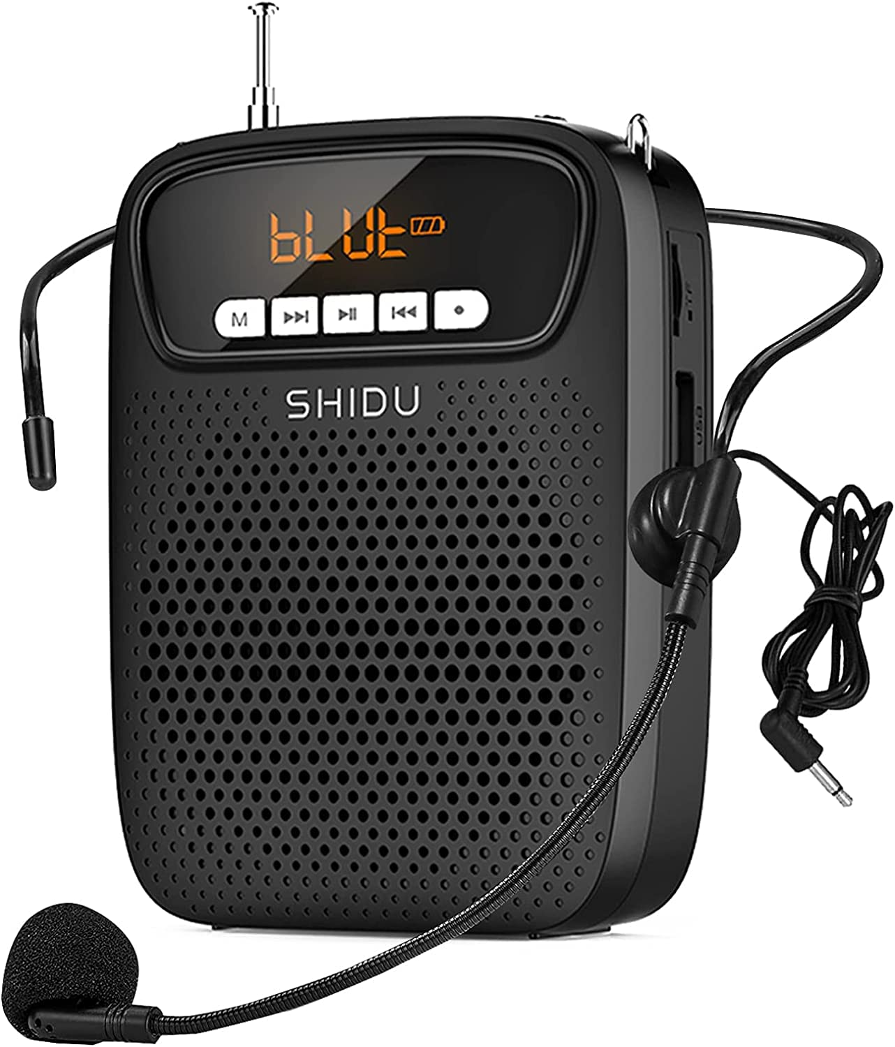 Bluetooth Voice Amplifier Microphone Headset, 2500 mAh Rechargeable Portable Voice Amplifier for Teachers, Meeting, Yoga, Fitness, Classroom,Tour Guide ect