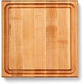 John Boos Block CB1052-1M1212175 Maple Wood Square Cutting Board with Juice Groove, 12 Inches x 12 Inches x 1.5 Inches