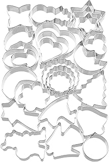 Kaiser Ausstechformen Weihnachten 25-teilig, Keksausstecher, Plätzchenausstecher, Cookie Cutter, zum Ausstechen von Plätzchen, Keksen, Fondant