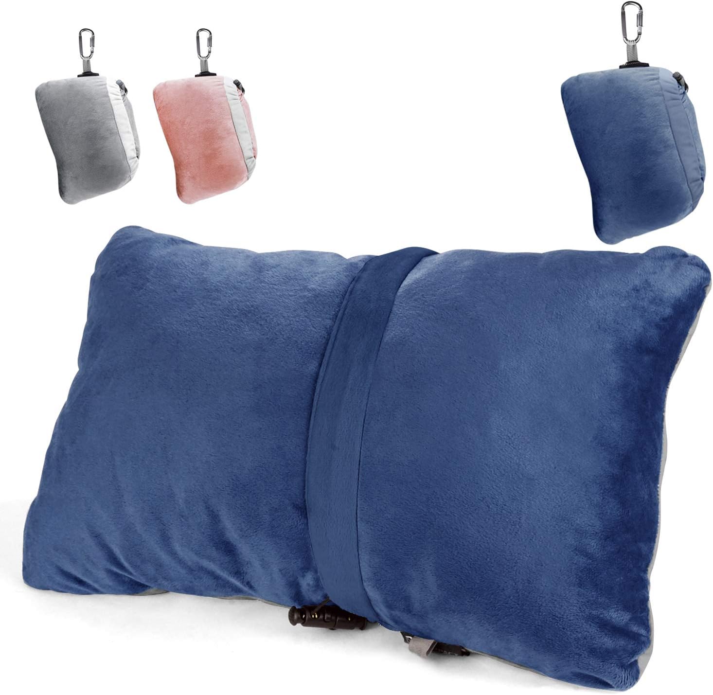 Compact Travel Pillow Made with Shredded Memory Foam and
