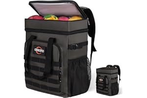 OREKEMO Insulated Cooler Backpack, 35 Can / 25L Large Camping Backpack for Outdoor, Beach, Picnic - Soft Lightweight Leakproof Cooler Backpack for Women and Men (Green, 25L)