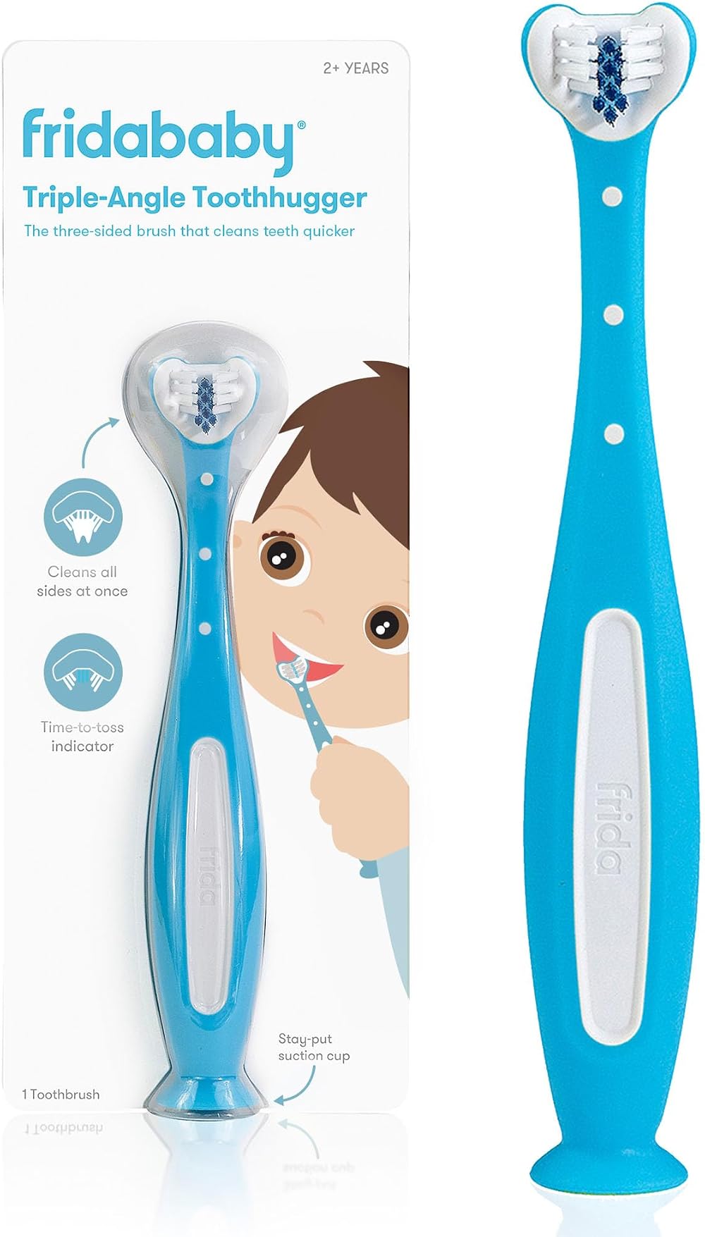 Frida Baby Triple-Angle Toothhugger Toothbrush for Toddlers Blue