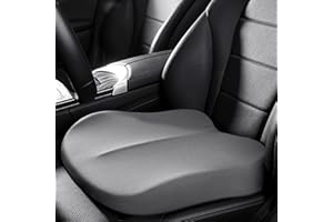 GXHYSW Adult Car Booster Seat Cushion, Soft Memory Foam Car Seat Cushions for Short People Driving, Portable Driver Seat Cushion to Raise Height 3 inches for Car Truck Home Office Chair, Grey