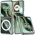 Fin2feel Magnetic Case for Moto Razr Ultra Case, Compatible with Mag-Safe, Transparent Hard PC Shockproof Yellowing Anti-Scratch Cover for Motorola Razr Ultra 2025,Clear