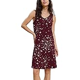 GYS Premium Bamboo Viscose Women's Nightgowns Tank Sleep Dress V Neck Soft Sleeveless Sleepwear