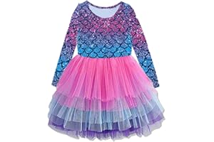 VIKITA Kids Girl Longsleeve Casual Winter Tutu Party Princess Dress for Children 2-8 Years