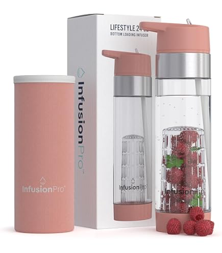 Love Island 25 Oz Fruit Infuser Water Bottle - BPA Free With Removable Flavor Infuser