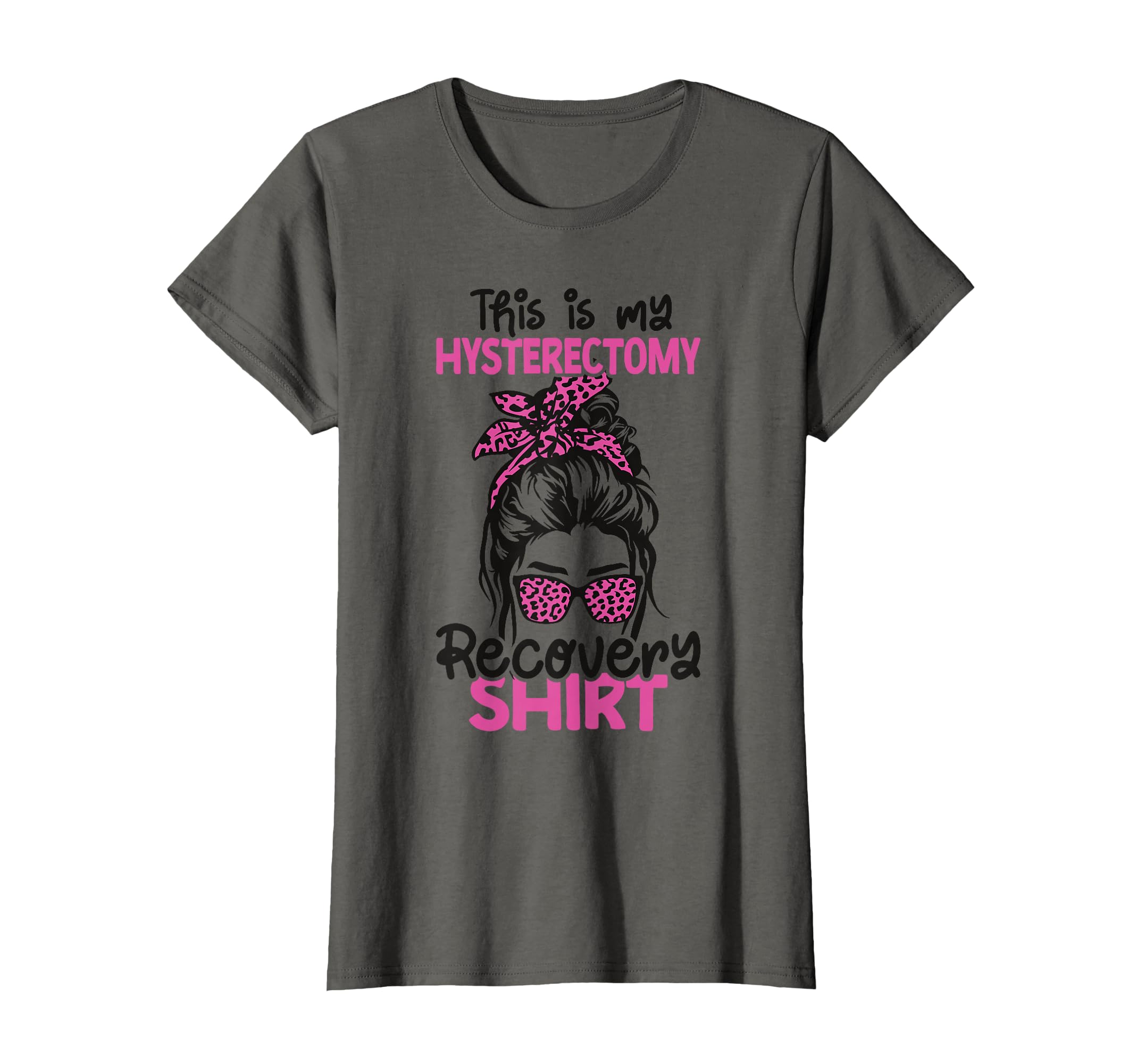 Photo 1 of This Is My Hysterectomy Recovery Uterus Messy Bun T-Shirt (Purple)