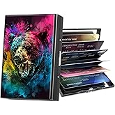 ACWDMKH Metal Wallet,Credit Card Holder for Women Men,RFID Blocking Card Holder Wallet Mini Slim Aluminum Wallet ID Case Hard Card Case Business Card Holder Case,Colorful Bear