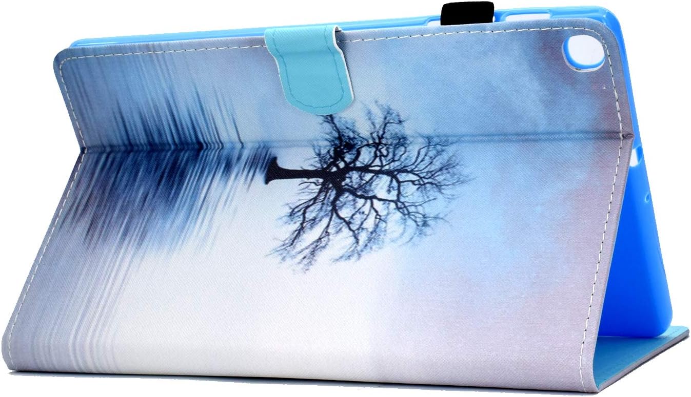 CaseFun Case for Samsung Galaxy Tab S6 Lite 10.4 P610/P615 PU Leather Stand Flip Folio Cover Auto Sleep/Wake Function with Card Slots Tree - Image 5