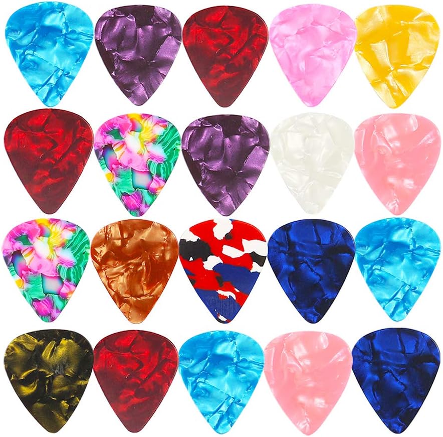 20Pcs Thin Acoustic Guitar Picks Lightweight Picks Kit Guitar Picks