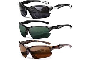 DioKiw Sports Polarized Sunglasses for Men Cycling Running Fishing UV Protection Sun Glasses Lightweight Half Frame Goggles