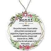 WolfeDesignPDD Nonni Noun Ornament - Christmas Ornament for Nonni - Mother's Day Ornament - Nonni Gifts - Nonni Definition - Keepsake Printed on Both Sides