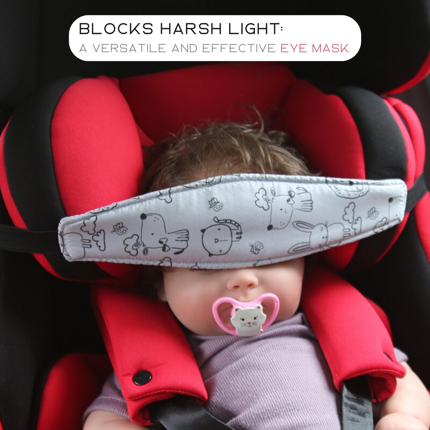 PandaEar 2 Pack Baby Head Support for Car Seat, Carseat Head Band Straps for Toddler Kids Children Infant, Neck Relief Headrest Strap for Stroller Car Seat