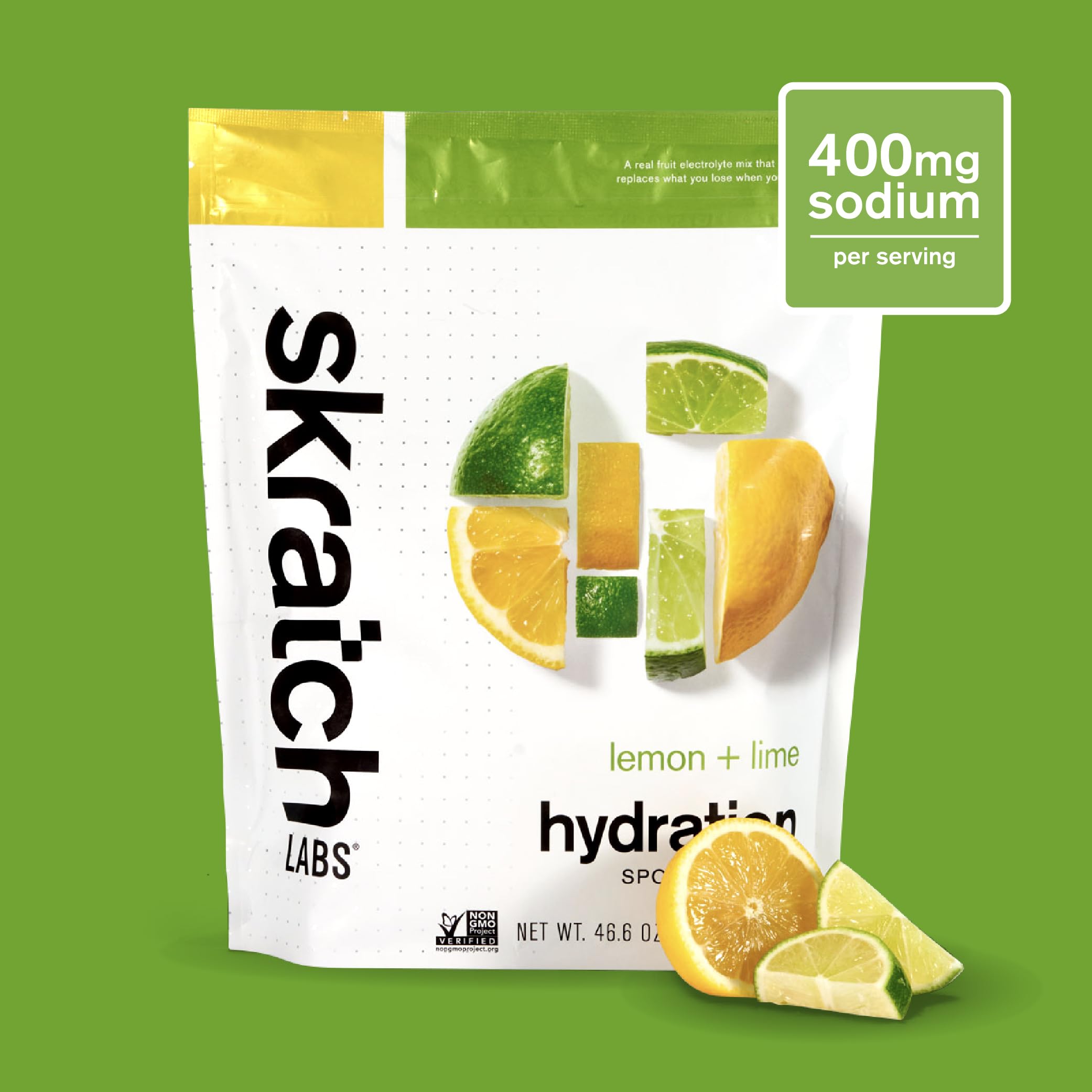 Skratch Labs Hydration Powder | Sport Drink Mix | Electrolytes Powder for Exercise, Endurance, and Performance | Lemon + Lime | 60 Servings | Non-GMO, Vegan, Kosher
